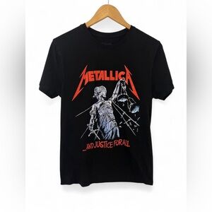 Metallica Band Graphic T-Shirt Classic Metal Concert Merch Y2K Alt Streetwear